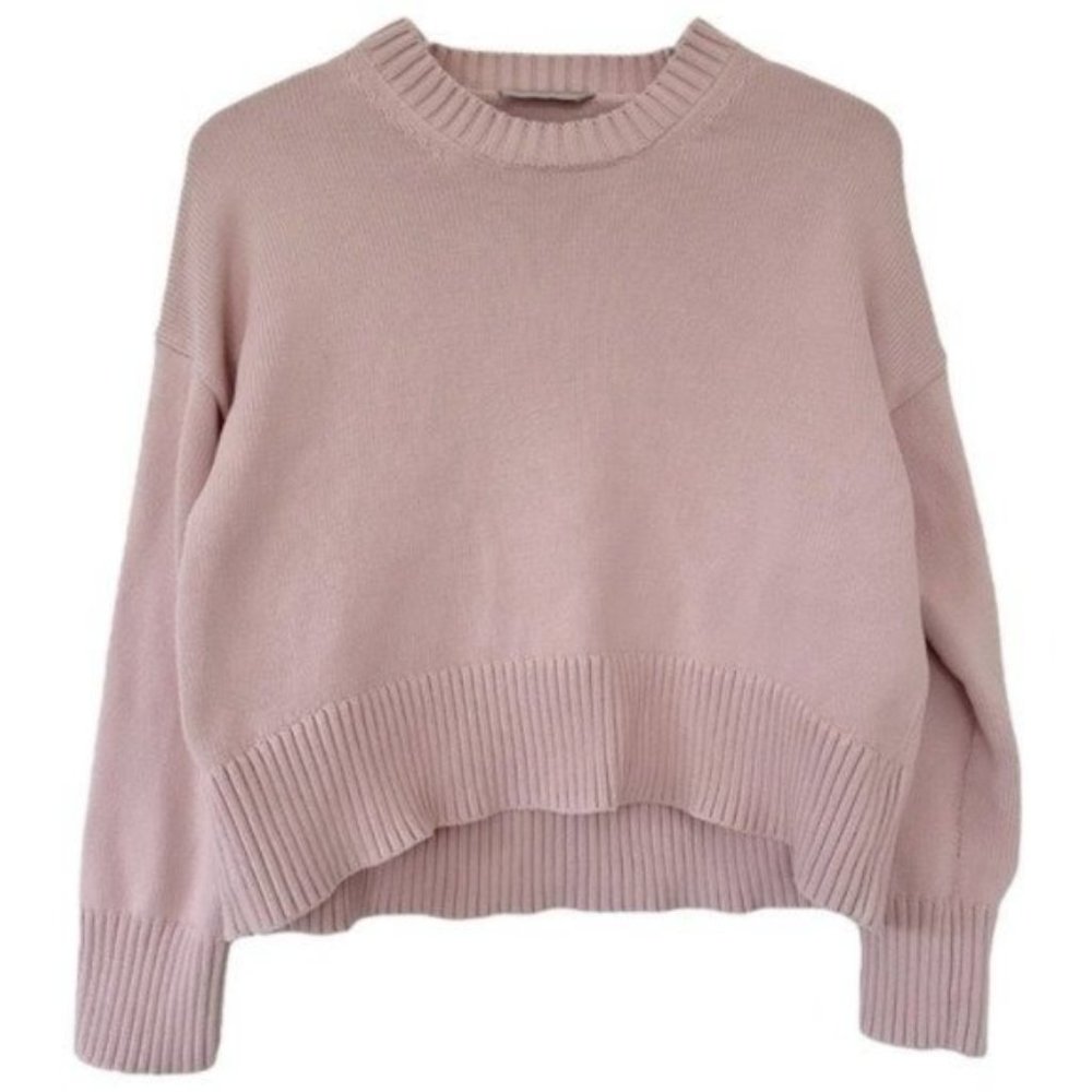 Everlane Dusty Pink Boxy Crewneck Sweater